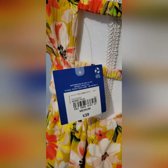 Arizona Jean Co Floral Print Romper NWT - Picture 6 of 13